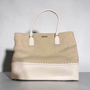 Kate Spade Cream and Tan Tote Bag